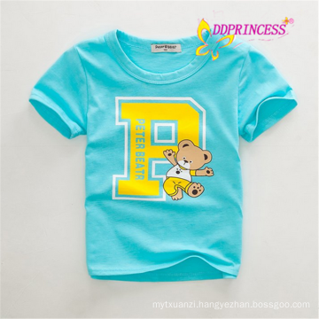 newest summer round collar boys shirt cotton children t shirt kids